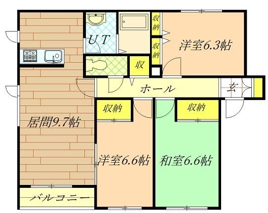 Sweet Water（101） 間取り図画像