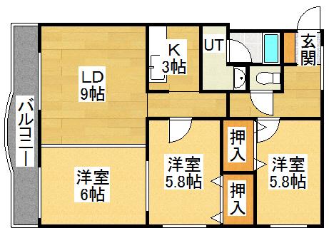 エスポワール（2-A） 間取り図画像