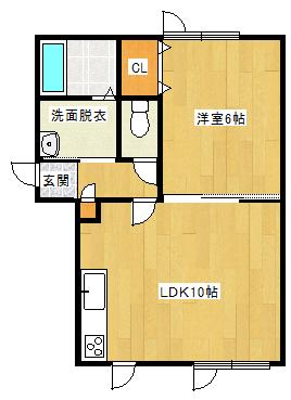 TOWN1312　B棟（201） 間取り図画像