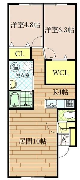 ateena永山（103） 間取り図画像