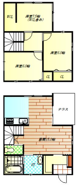 カシータ神楽岡（B） 間取り図画像
