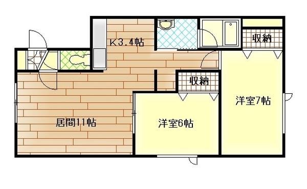 コンフォート・イーストＢ（102） 間取り図画像