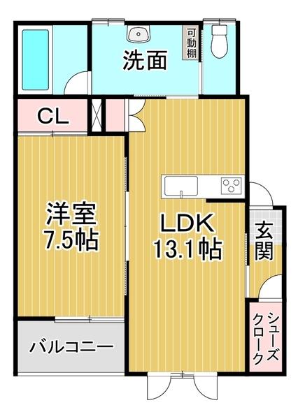 TOWN AK01（タウンエーケー01）（102） 間取り図画像