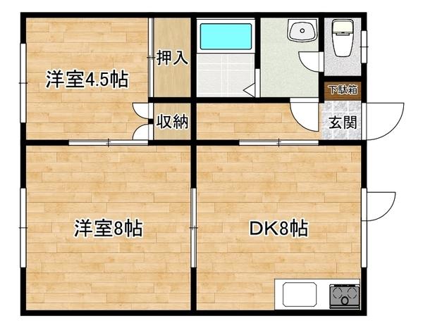 コーポ原（203） 間取り図画像