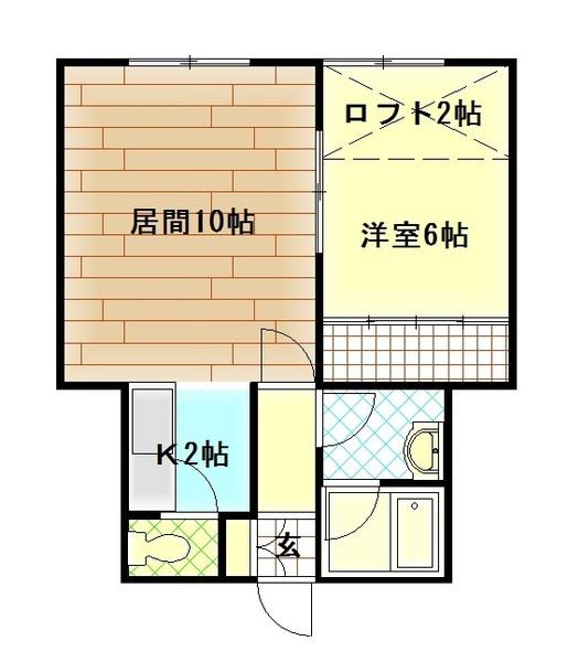ウエストE（203） 間取り図画像