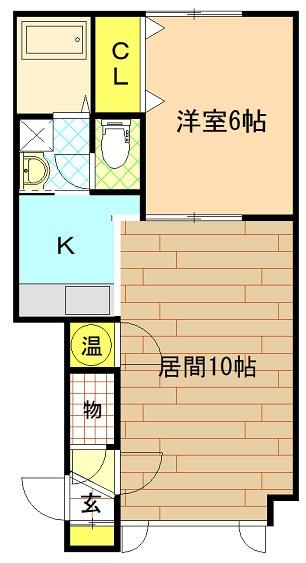 プレズィール豊岡（A105） 間取り図画像