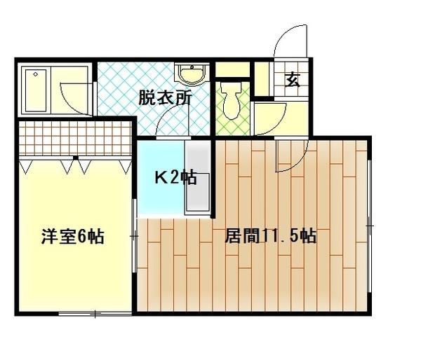 タンジェリーナ（201） 間取り図画像