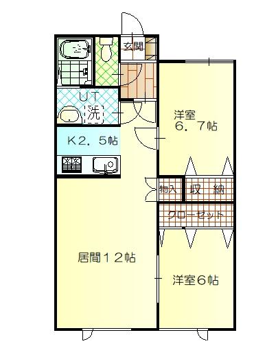 サウスコート（202） 間取り図画像