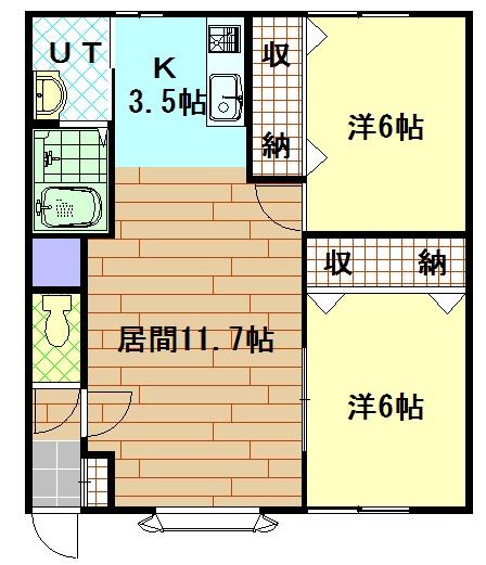 パークサイドまつばらＡ（205） 間取り図画像