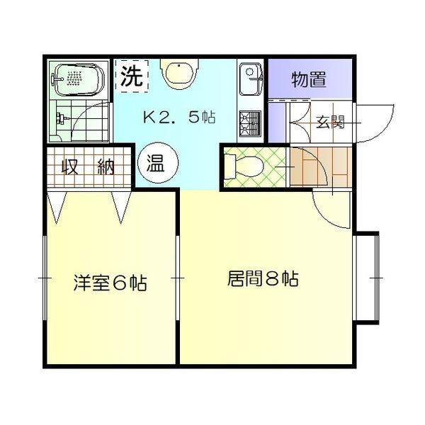 ジュリＤ棟（208） 間取り図画像