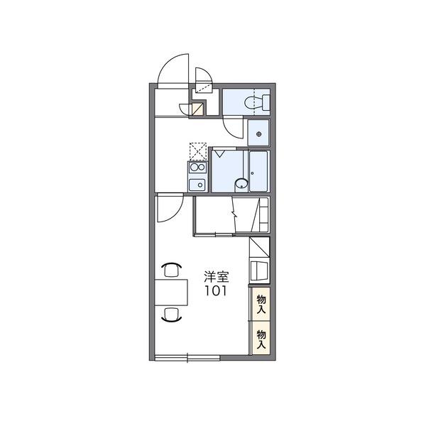 レオパレス蘭 間取り図画像