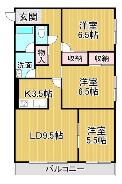 ドルシスII（1-A） 間取り図画像