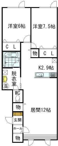 ソレイユＤＳ Ⅱ 間取り図画像