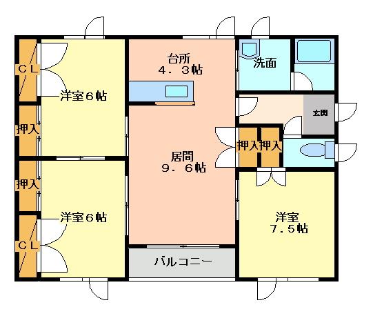 フリーダムB（205） 間取り図画像