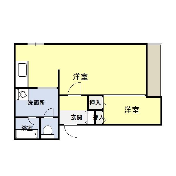 Ｔフラット1112（3-B） 間取り図画像