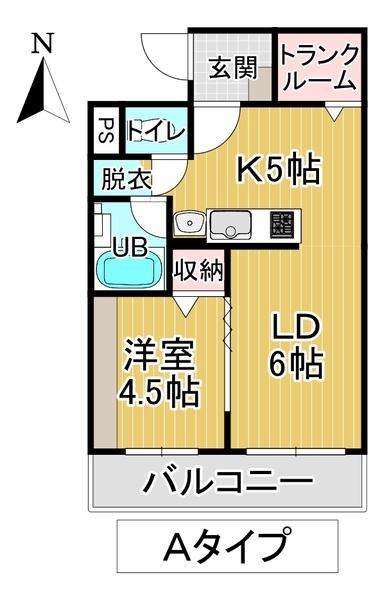 アットホームN（1-A） 間取り図画像