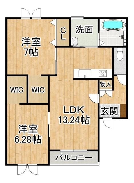 トレイブルックY館（202） 間取り図画像