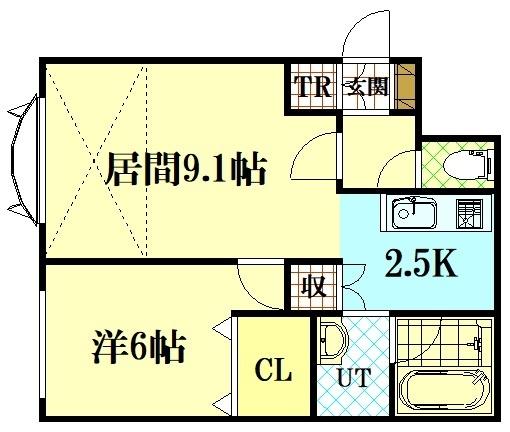 フロスティムーン A（205） 間取り図画像