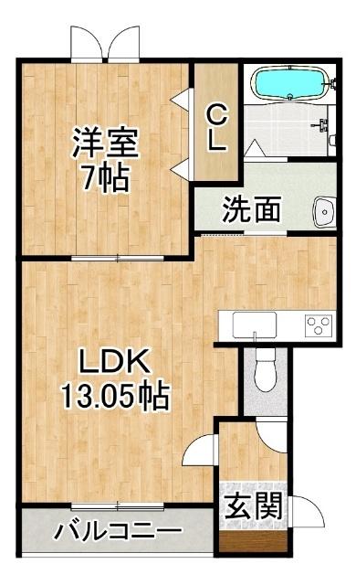 トレイブルックK館（201） 間取り図画像