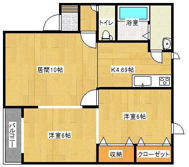 つちやパレス（A-101） 間取り図画像