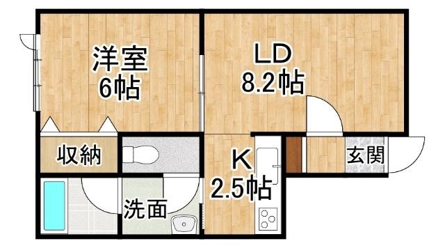 ベルモント（201） 間取り図画像
