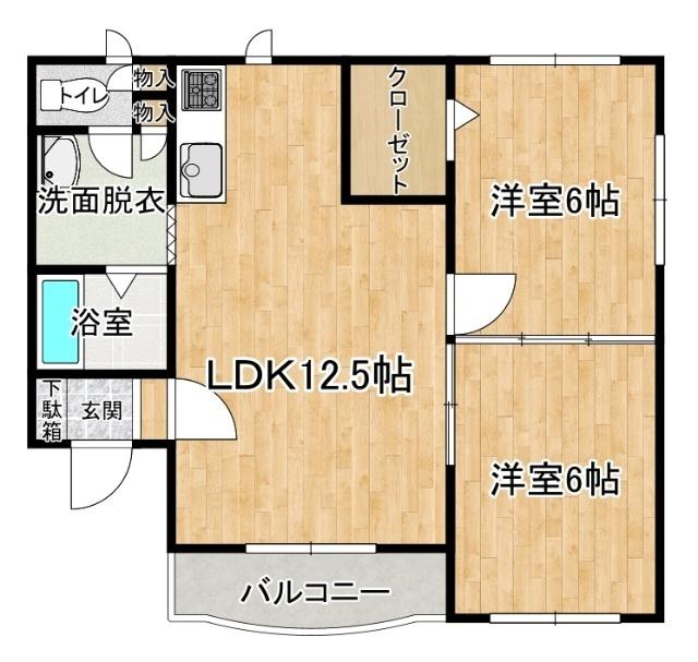 エスペランサⅢ（2-C） 間取り図画像