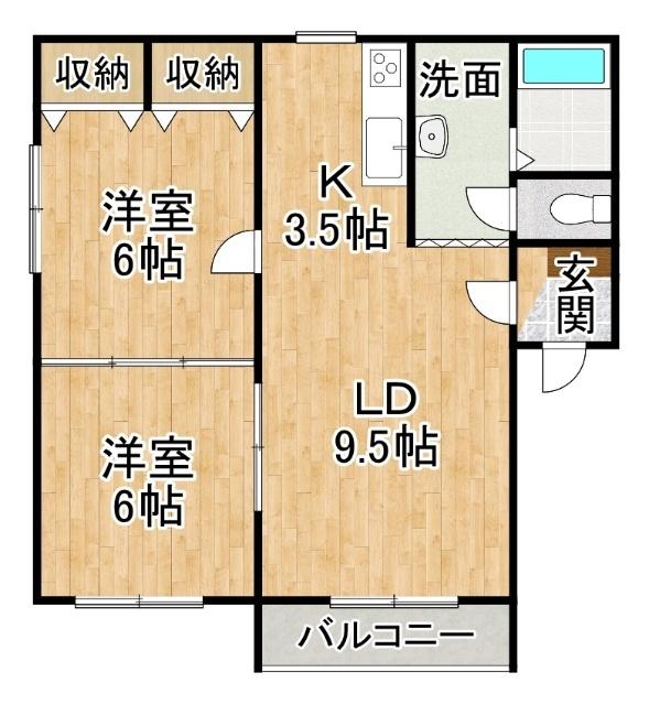 ファミール102（2-B） 間取り図画像