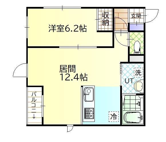 ブルーヒルト（101） 間取り図画像