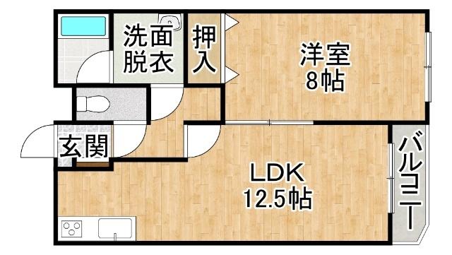 コンフォートピュア（201） 間取り図画像