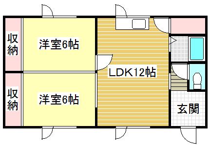 西16南4　貸家 間取り図画像