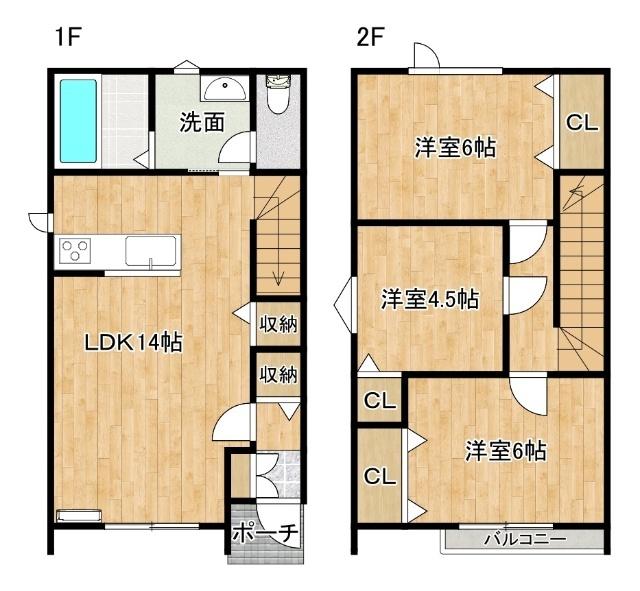 プレステージ豊岡（B） 間取り図画像