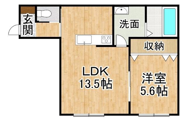 仮称）西１３条南１１丁目ＭＳ（201） 間取り図画像