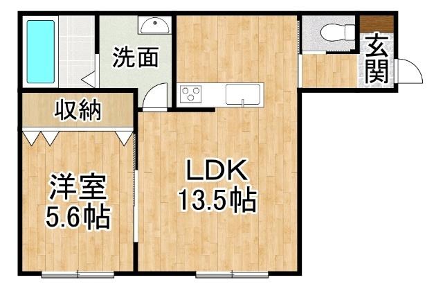 仮称）西１３条南１１丁目ＭＳ（303） 間取り図画像