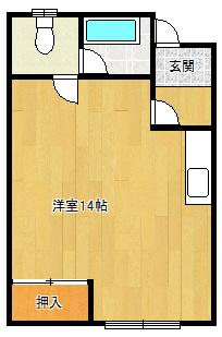 ノースコートⅡ（201） 間取り図画像