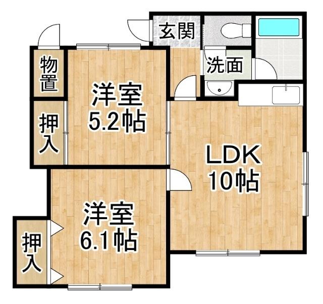 ハイツ林（202） 間取り図画像