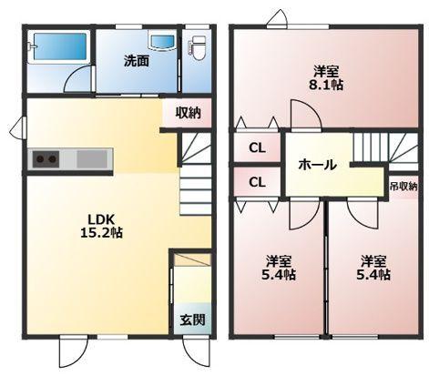 仮）西１８南２９メゾネット（101） 間取り図画像