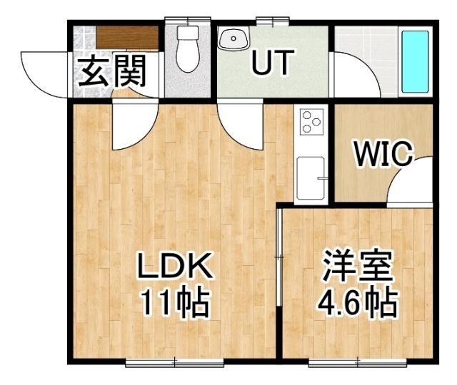 シュガーポットⅨ（201） 間取り図画像