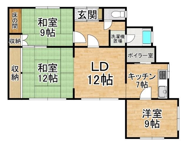 大川町12-2平屋（1） 間取り図画像
