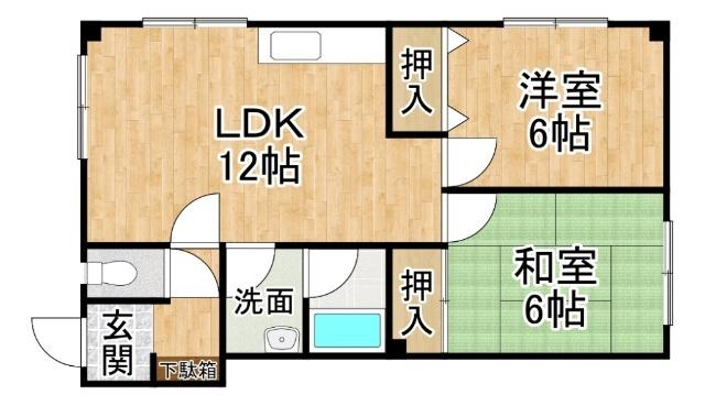 ユーハイムうすい（201） 間取り図画像
