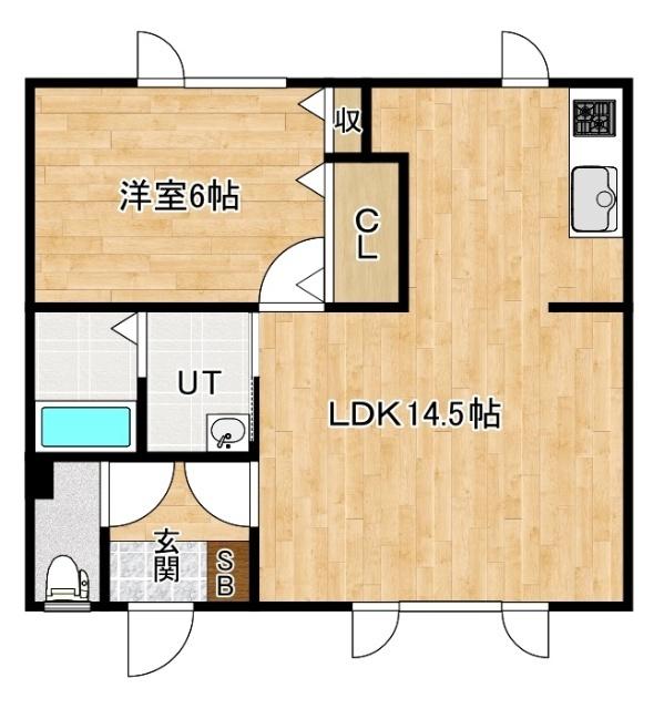 春光707マンション（102） 間取り図画像