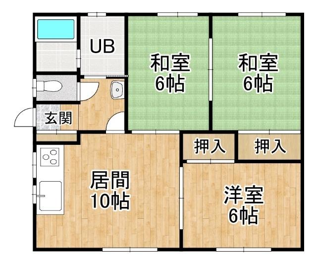 貸家／大浦邸（-） 間取り図画像