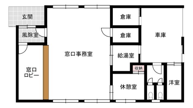 大樹町石坂貸店舗（1） 間取り図画像