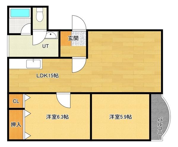 オリエント20A（1-A） 間取り図画像