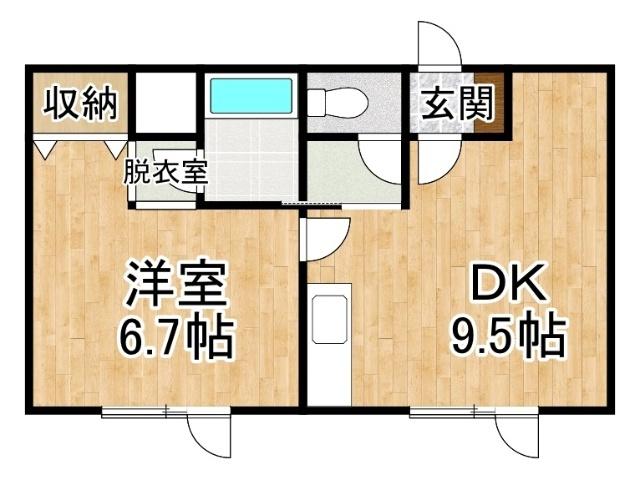 ハイツナカタ（203） 間取り図画像