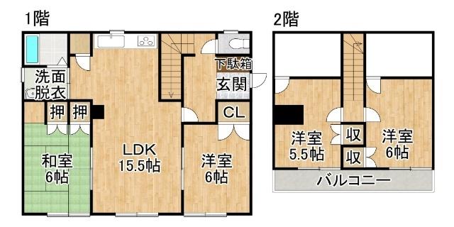 中鈴蘭貸家（1） 間取り図画像