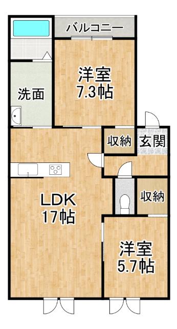 シャンテ１２２８（301） 間取り図画像