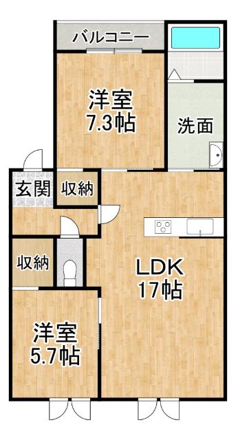 シャンテ１２２８（302） 間取り図画像