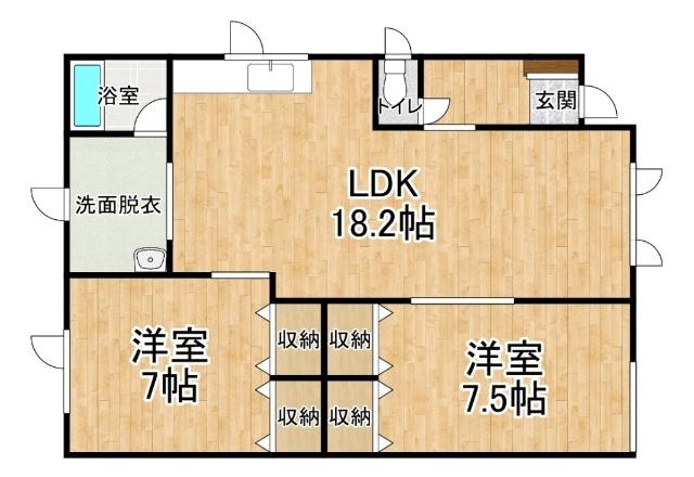 TOWN南の森（E） 間取り図画像