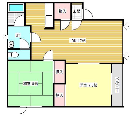 コーポ中村（201） 間取り図画像
