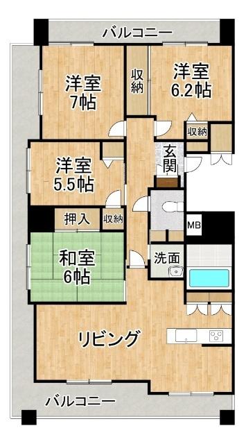 パシフィック西６条アネックス（1005） 間取り図画像